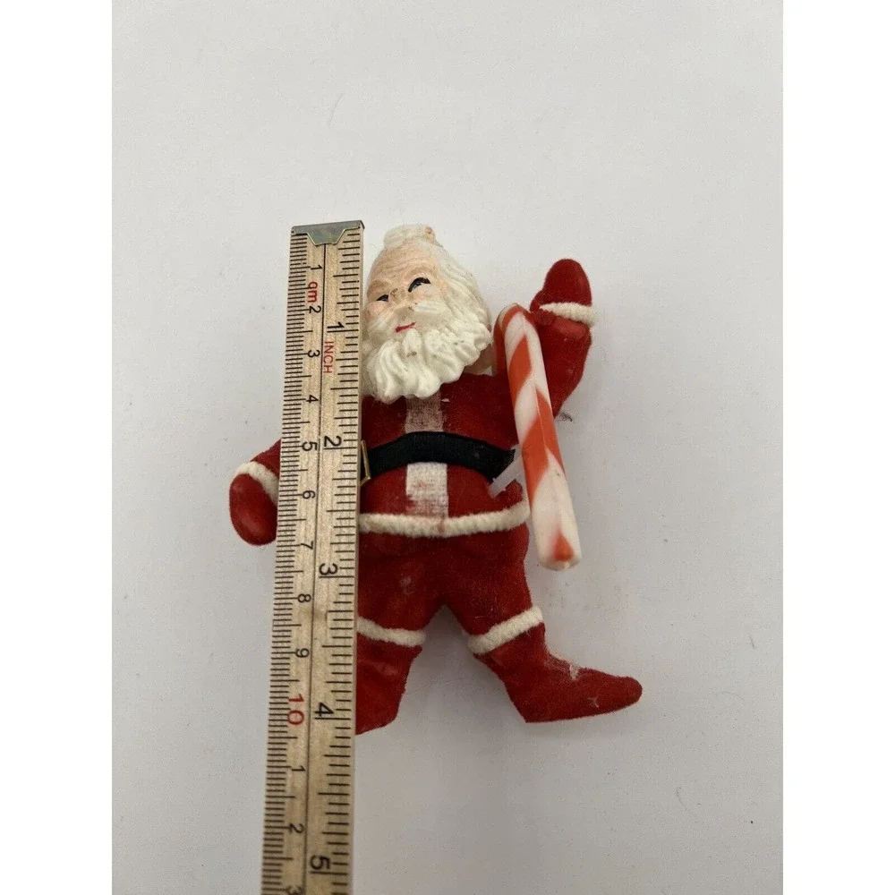 Vintage Home Decorative Happy Holiday Christmas Santa Claus with Hockey Ornament